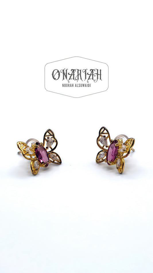Tourmaline Butterfly Earrings