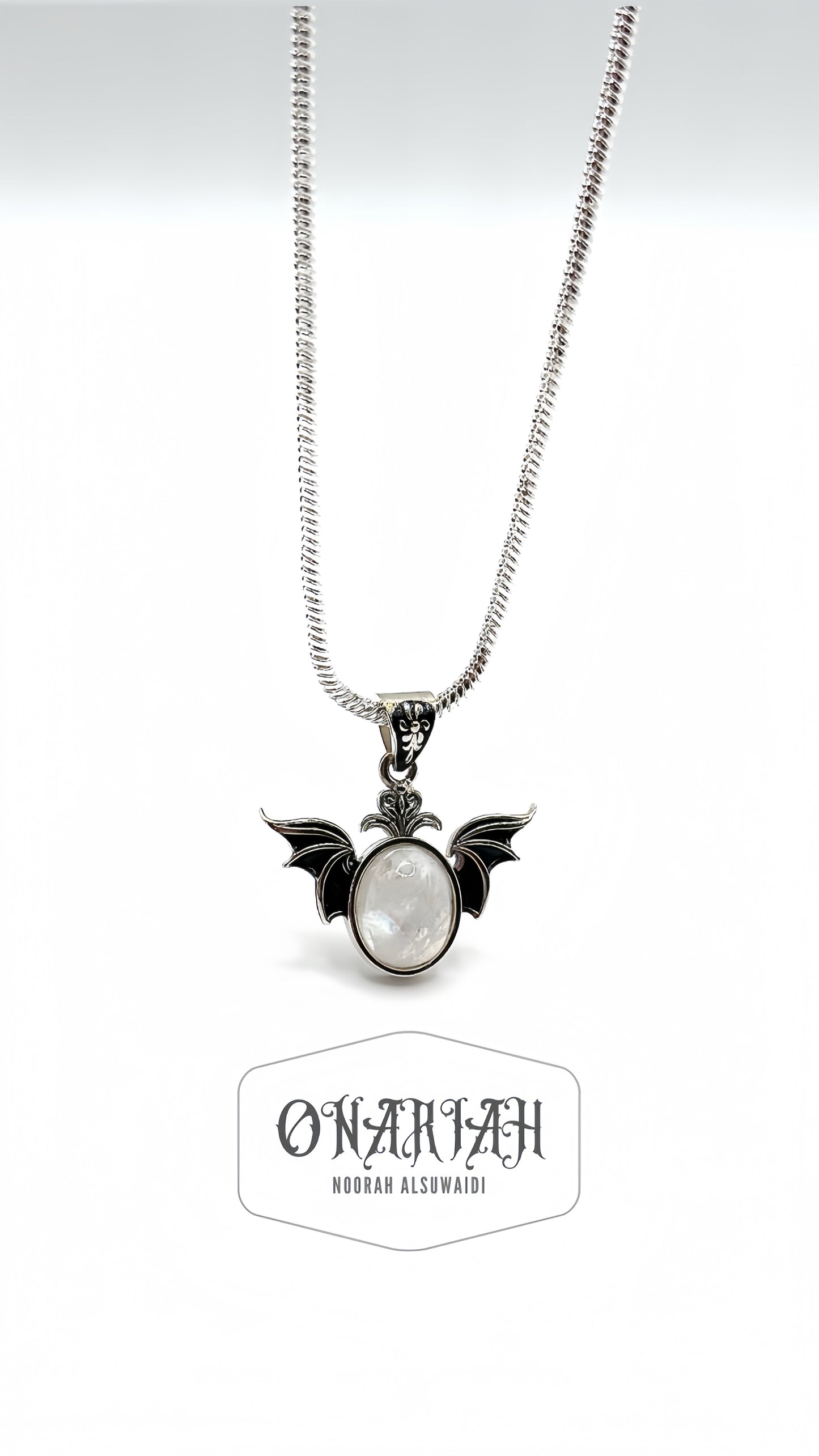 Morticia Bat Pendant 001
