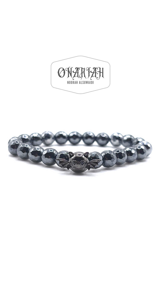 Hematite Bat Bracelet