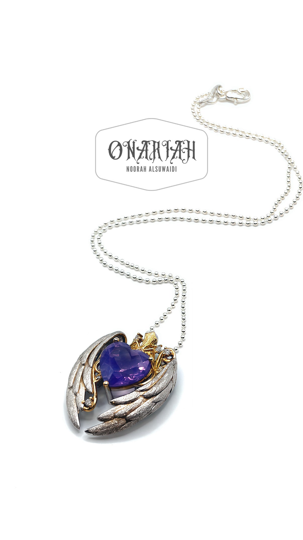 Angelika Heart Tiara pendant