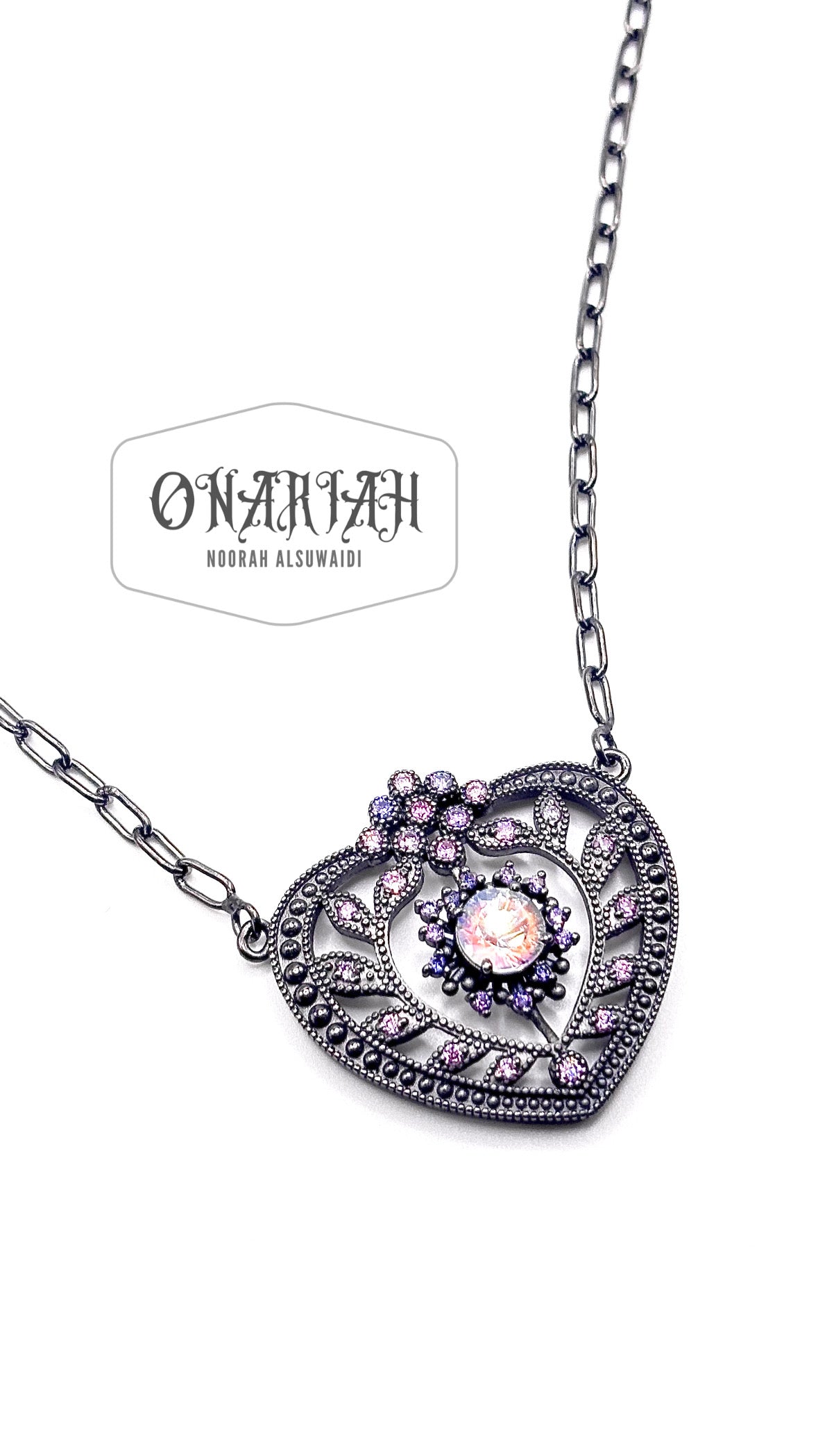 Gothica Forged In Shadows Heart Necklace