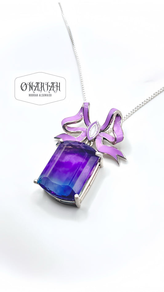 Serenity Fluorite Bow Pendant