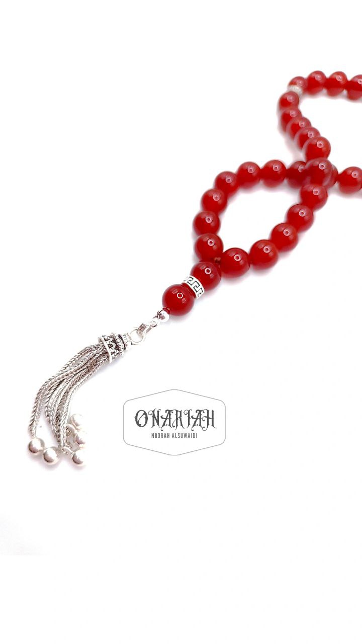 Carnelian Misbaha - 8mm 35 pcs